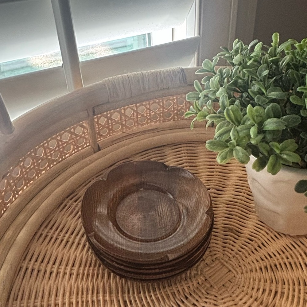 vintage wooden coasters